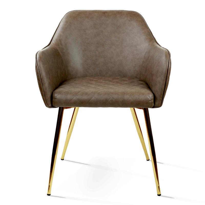 MC-2109 Widen Seat Metal Base Dining Chair with Armrests
