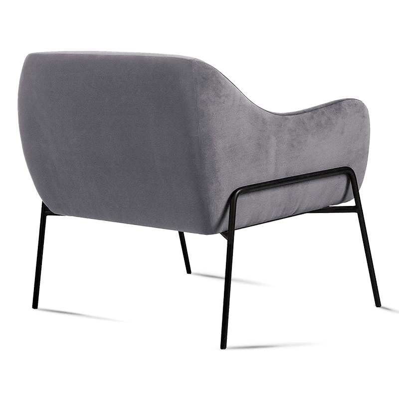 MC-1104 Steel+Plywood Frame Material Velvet Accent Cathedra cum aurata metalla crura