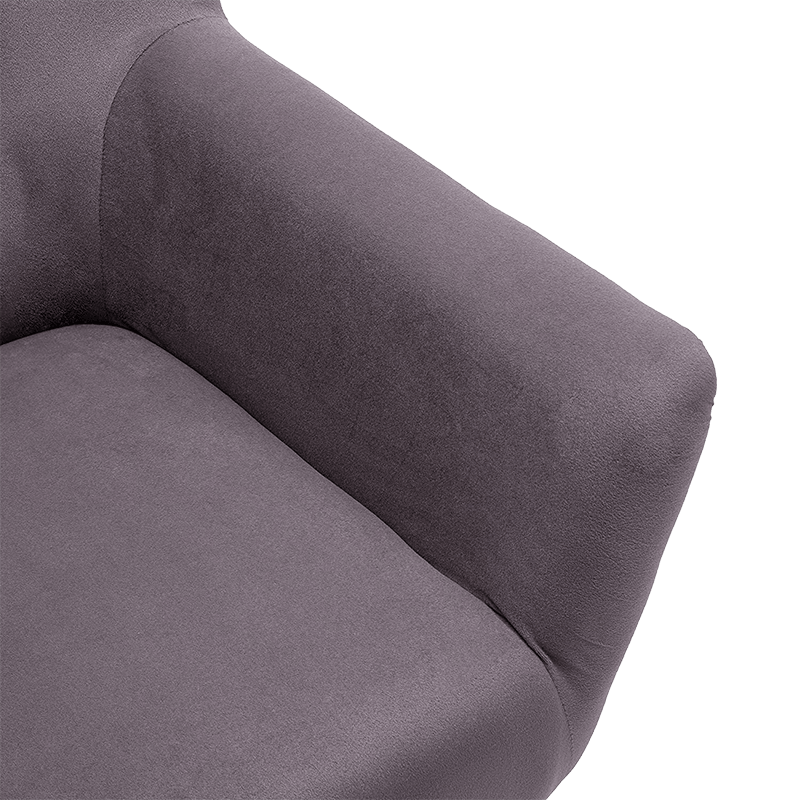 MC-1103 Living Room Velvet Fabric Accent Arm Chairs with Comfy Upholstered