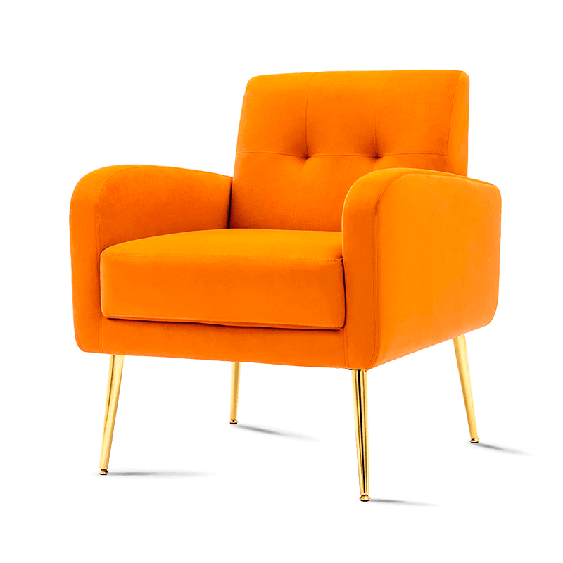 MC-1101 Velvet Tufted Living Room Accent Chairs Reading Leisure Armchair