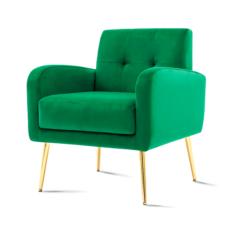 MC-1101 Velvet Tufted Living Room Accent Chairs Reading Leisure Armchair