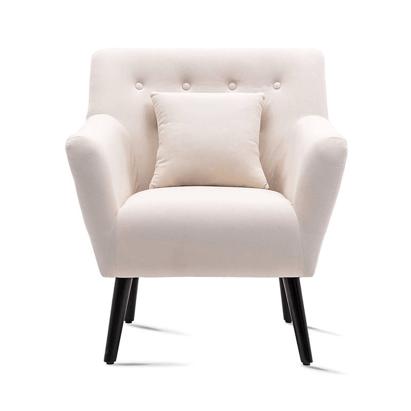 MC-1103 Living Room Velvet Fabric Accent Arm Chairs with Comfy Upholstered