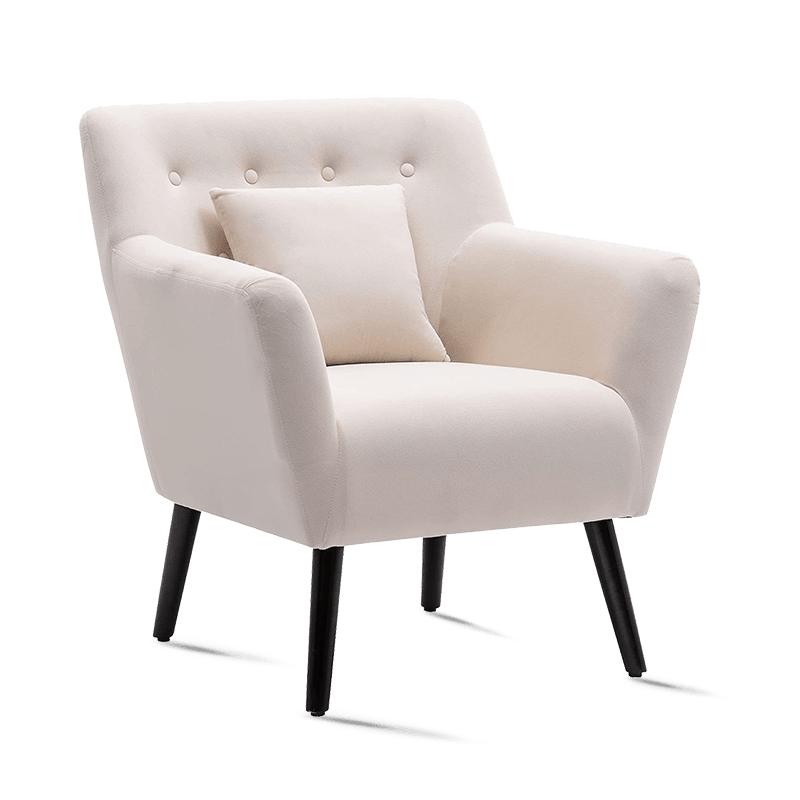 MC-1103 Living Room Velvet Fabric Accent Arm Chairs with Comfy Upholstered